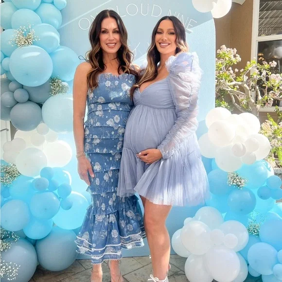 V. Chapman Geranium Strapless Dress with Ruffle Detail - Picture 6 of 7